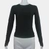 Woman Clothing Long Sleeve T-shirt Slim Fit Tops Female O-Neck Knitted Close-fitting Tee Shirt Street Wear 2024 New 2408