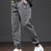 Spring Summer Black Blue Cargo Jeans Men Streetwear Denim Jogger Pants Men Baggy Harem Jean Trousers Plus Size