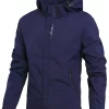 Men’s Waterproof Rain Jacket Lightweight Outer Hooded Outdoor Raincoat Hiking Windproof Jacket Climbing Outdoor Jackets