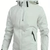 Men’s Waterproof Rain Jacket Lightweight Outer Hooded Outdoor Raincoat Hiking Windproof Jacket Climbing Outdoor Jackets